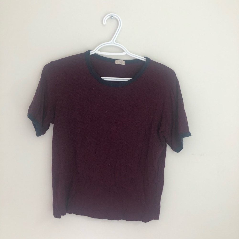 cute red and black t shirt short sleeve
